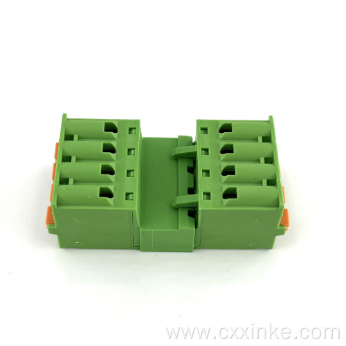 AWG 24 to 12 cable spring type pluggable male and female terminal block